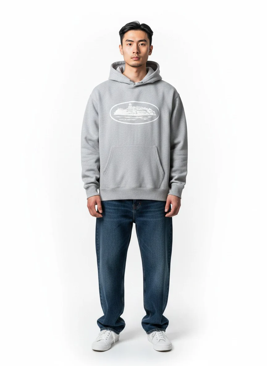 Corteiz Og Alcatraz Hoodie Grey