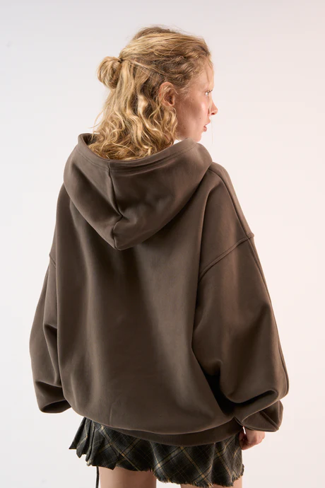 Scuffes Flock Brown Hoodie