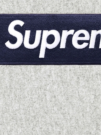 Supreme Hoodie Box Logo Light Grey