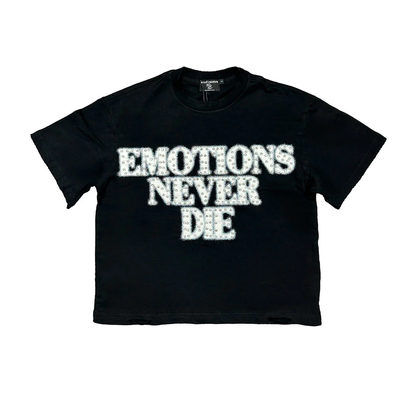 Mixed Emotion Tee End Rhinestone Black