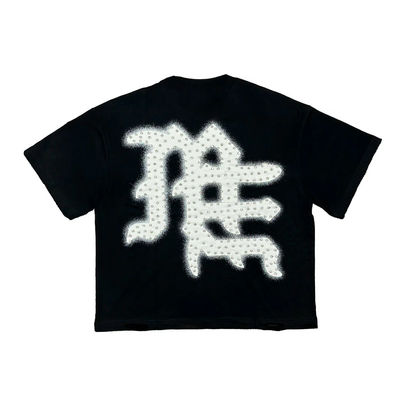 Mixed Emotion Tee End Rhinestone Black