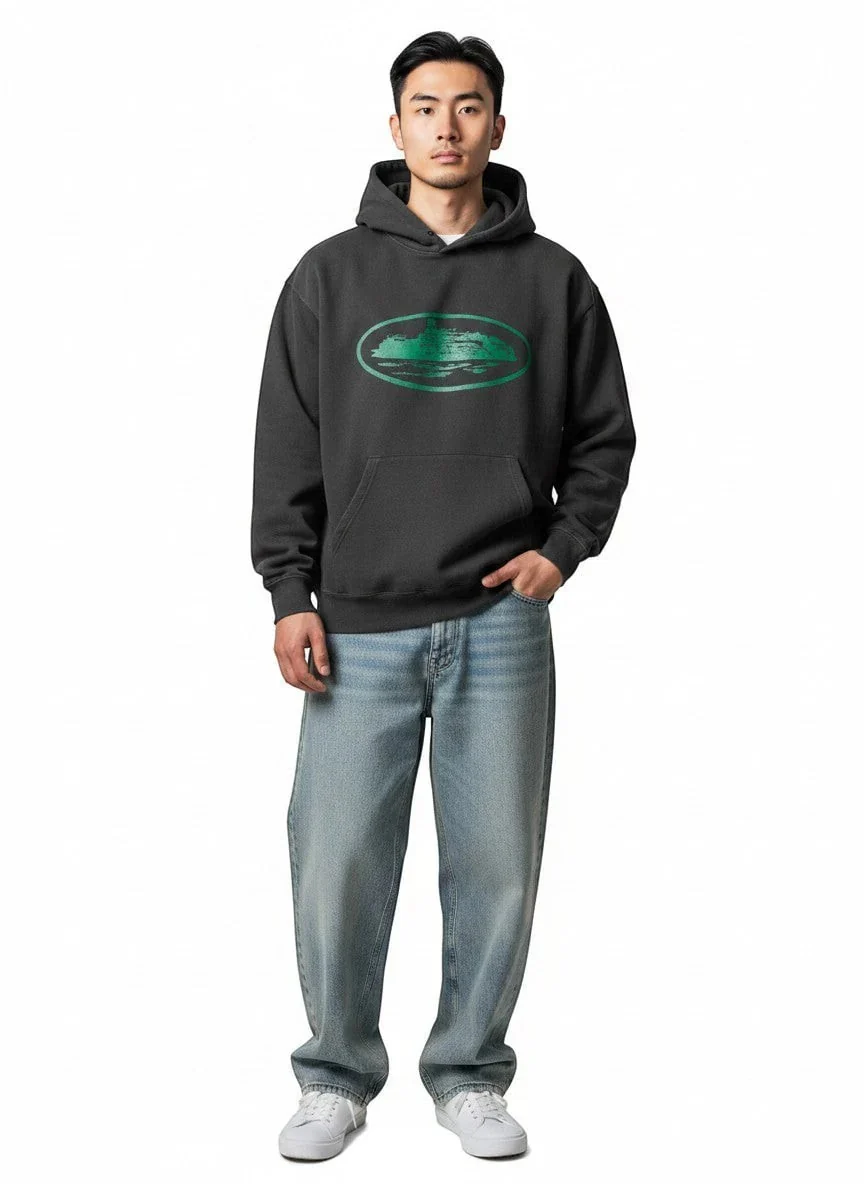 Corteiz Alcatraz Hoodie Black & Green