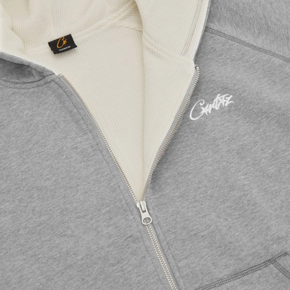Corteiz Hmp Thermal Zip Hoodie Heather grey