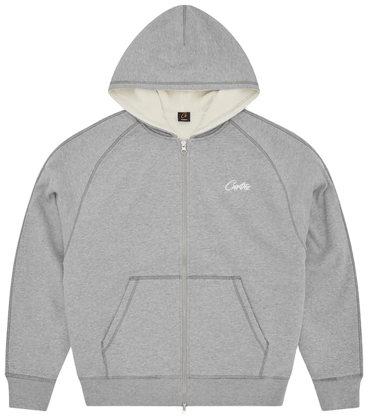 Corteiz Hmp Thermal Zip Hoodie Heather grey