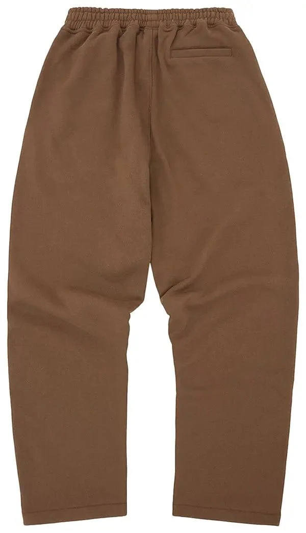 Corteiz Island Puff Print Open Hem Pant Brown