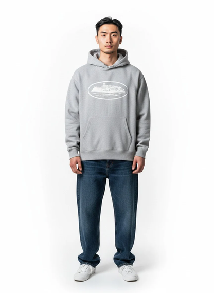 Corteiz Og Alcatraz Hoodie Grey
