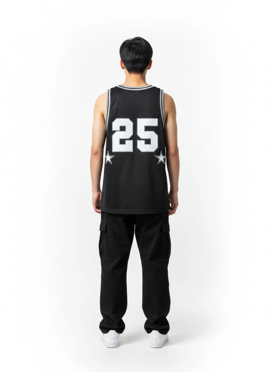 Corteiz Stars Basketball Jersey Black