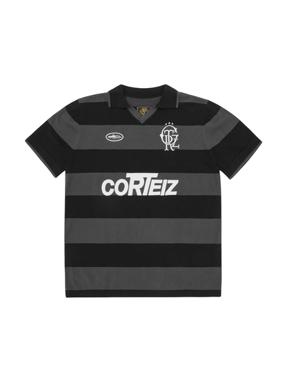 Corteiz Striped Knit Jersey Black