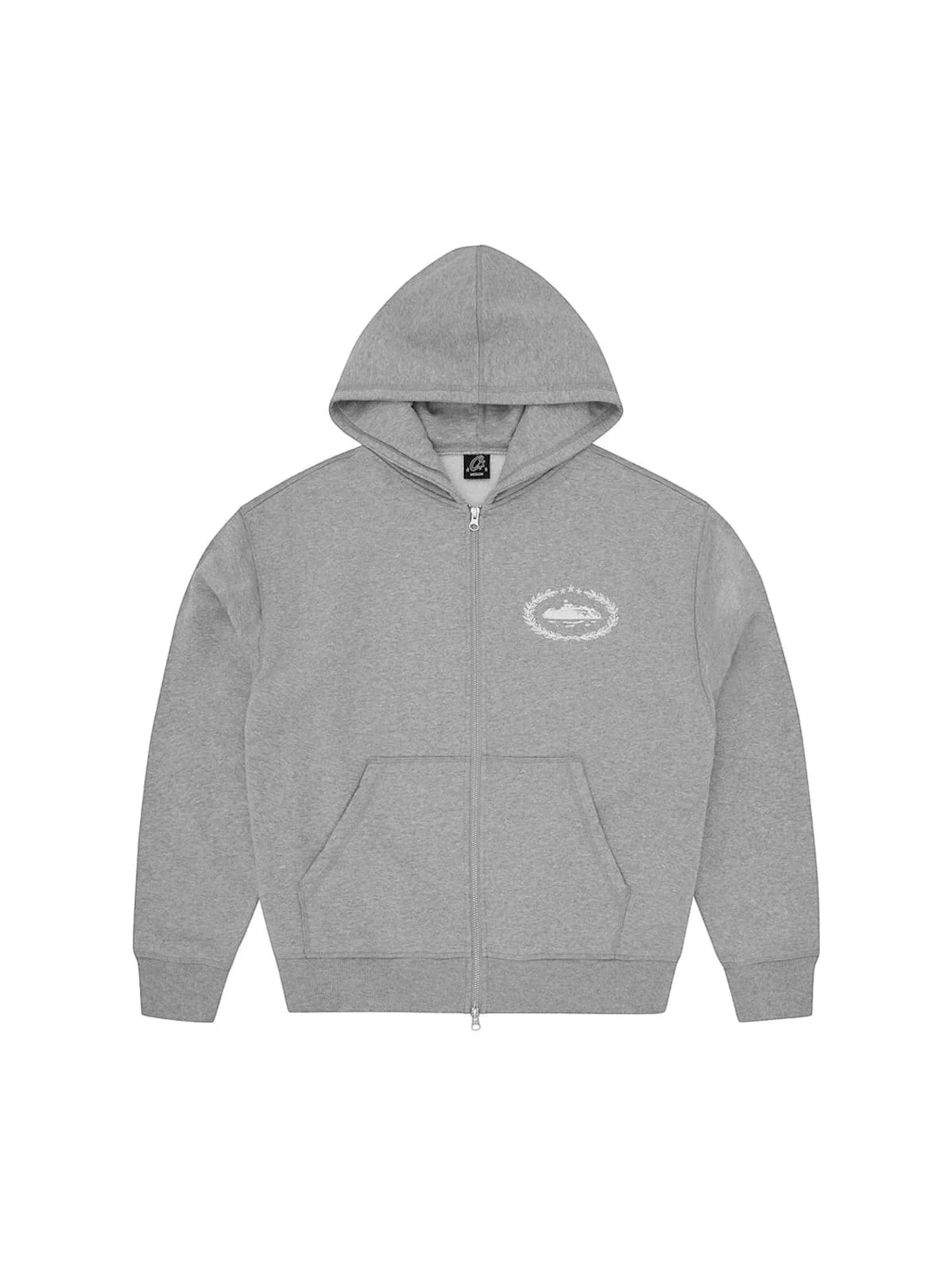Corteiz Superior Royale Zip Hoodie Heather Grey