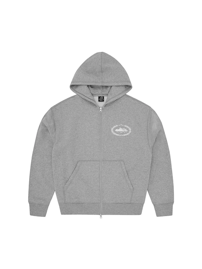 Corteiz Superior Royale Zip Hoodie Heather Grey