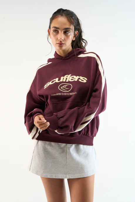 Scuffers Effortless Burgundy Hoodie