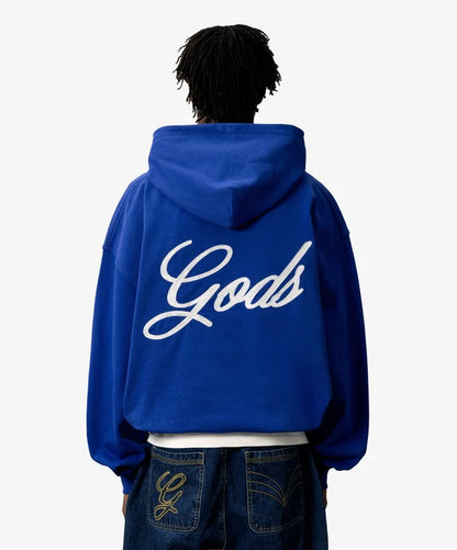 Fake Gods ´Love Script Hoodie Blue´