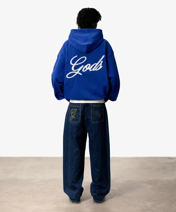 Fake Gods ´Love Script Hoodie Blue´