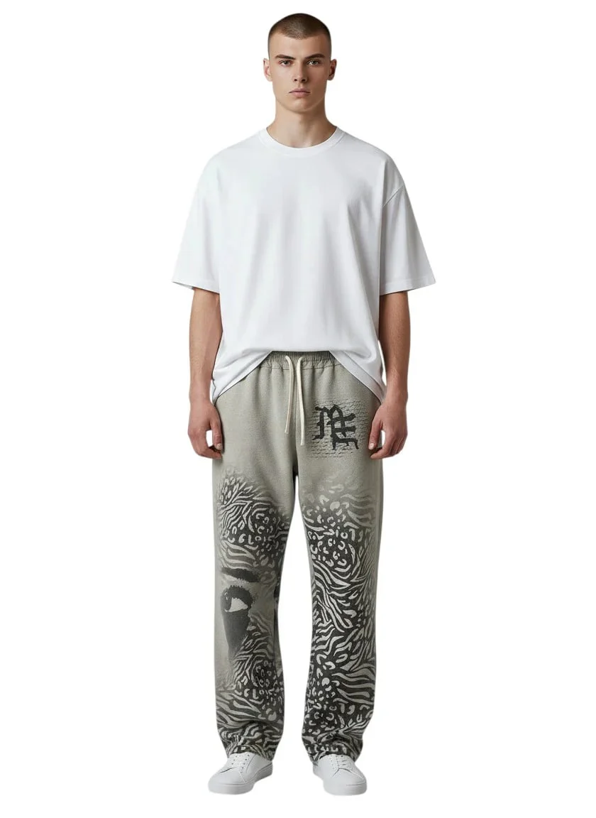 Mixed Emotions Grey Striped Sweatpants