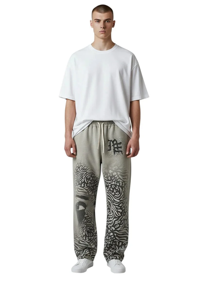 Mixed Emotions Grey Striped Sweatpants