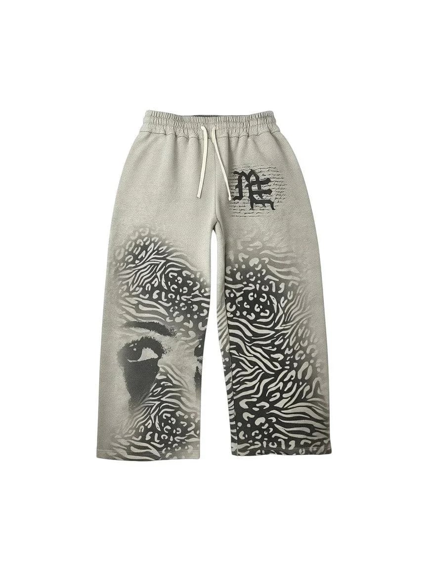 Mixed Emotions Grey Striped Sweatpants