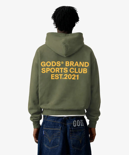 Fake Gods ´Sports Club Hoodie Military Green'