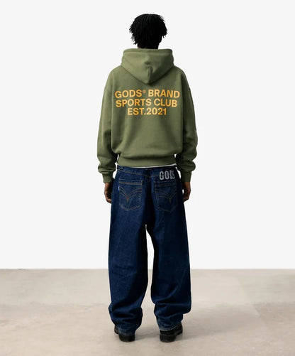 Fake Gods ´Sports Club Hoodie Military Green'