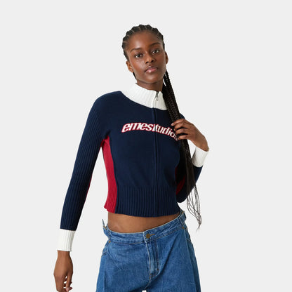 Eme Studios ´Navy´ Zipper Knit