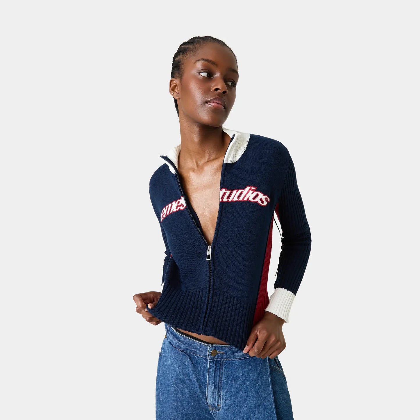 Eme Studios ´Navy´ Zipper Knit