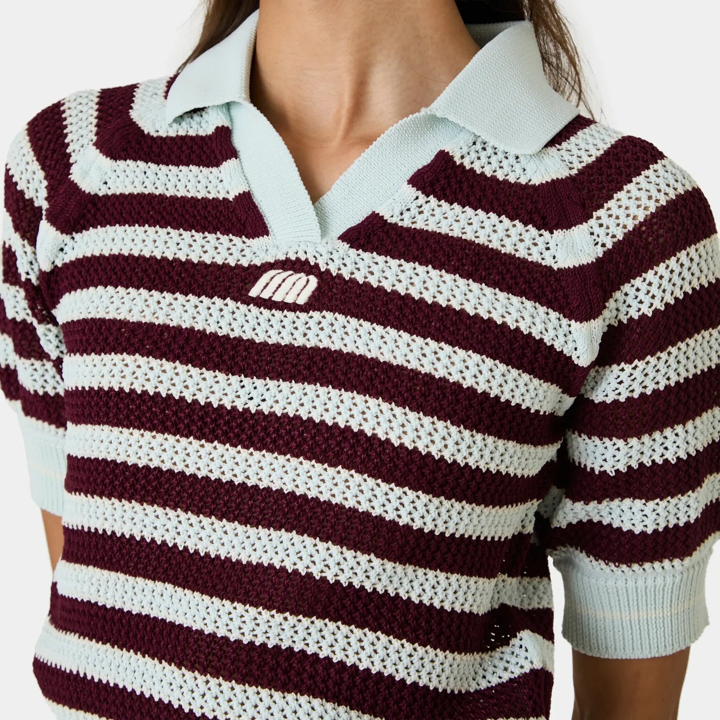 Eme Studios ´Ocata Navy Crochet´ Knit Polo