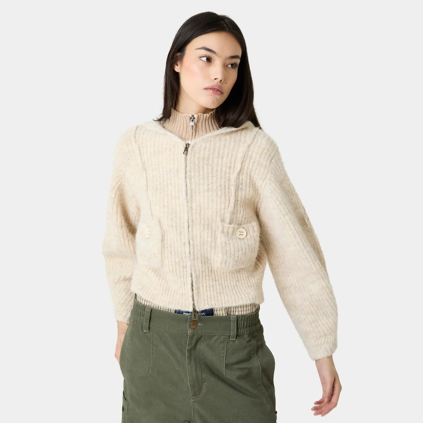 Eme Studios ´Zoe Off Sand´ Zipper Knit